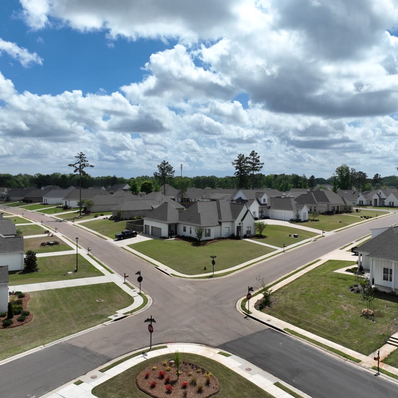 Thornberry homes on a tree-lined street